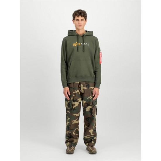 Ανδρικό Φούτερ με Κουκούλα Alpha Industries Alpha Label Hoodie Alpha Industries Alpha Label Hoodie Ανδρικό φούτερ με κουκούλα. Υφασμα 330 g/m², τσέπη μανικιού RBF, κανονική εφαρμογή & στρατιωτική ποιότητα