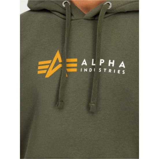Ανδρικό Φούτερ με Κουκούλα Alpha Industries Alpha Label Hoodie Alpha Industries Alpha Label Hoodie Ανδρικό φούτερ με κουκούλα. Υφασμα 330 g/m², τσέπη μανικιού RBF, κανονική εφαρμογή & στρατιωτική ποιότητα