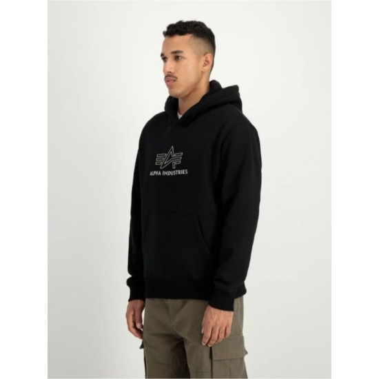 Ανδρικό Φούτερ με Κουκούλα Alpha Industries Basic Big Logo TPU Hoodie Alpha Industries Basic Big Logo TPU Hoodie Ανδρικό φούτερ με κουκούλα. Ύφασμα 330 g/m², λογότυπο TPU, τσέπη καγκουρό & κανονική εφαρμογή