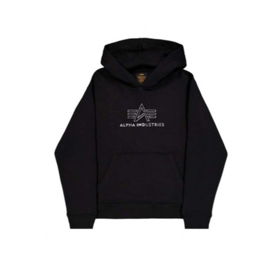 Ανδρικό Φούτερ με Κουκούλα Alpha Industries Basic Big Logo TPU Hoodie Alpha Industries Basic Big Logo TPU Hoodie Ανδρικό φούτερ με κουκούλα. Ύφασμα 330 g/m², λογότυπο TPU, τσέπη καγκουρό & κανονική εφαρμογή