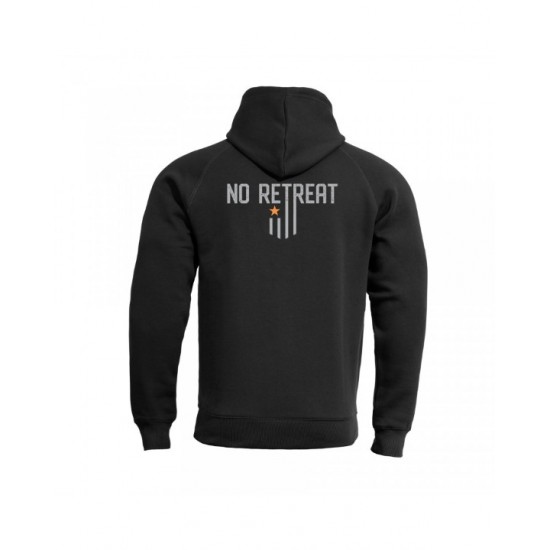 Φούτερ με Κουκούλα Pentagon Phaeton Hood Sweater "No retreat" - K09021-NR Ανδρικό βαμβακερό φούτερ με κουκούλα Pentagon Phaeton "No Retreat" (K09021-NR). 75% βαμβάκι / 25% πολυεστέρας, laser-cut τσέπες, storm κουκούλα & προστασία από οσμές