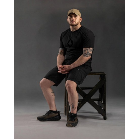 Ανθεκτικό κοντομάνικο μπλουζάκι Pentagon Prime T-Shirt Burn (K09061-BU) από 100% ring-spun βαμβάκι 190GSM. Soft αίσθηση, low-profile σχεδιασμός & μεγάλη αντοχή