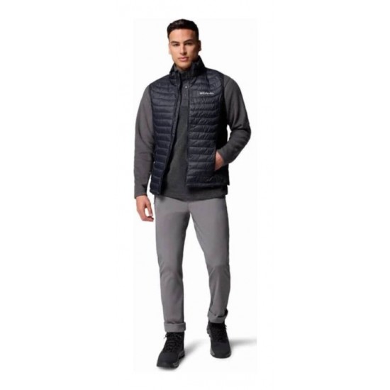 Men’s Vest Columbia Powder Pass Hybrid Vest - 2126111 Columbia Powder Pass Sleeveless Puffer Vest with Omni-SHIELD™ Technology, Recycled Polyester Insulation & Stretch Side Panels