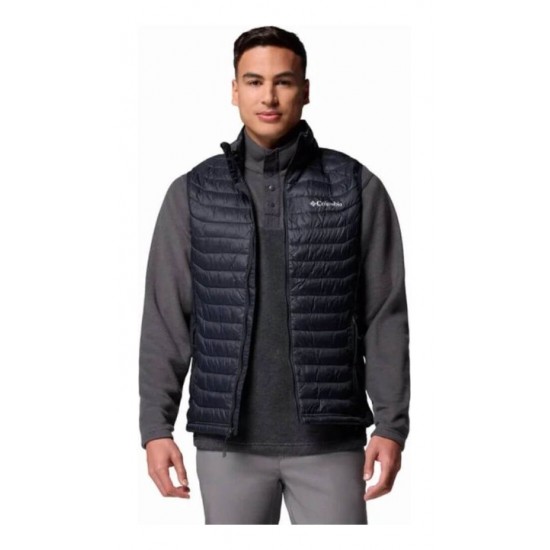 Men’s Vest Columbia Powder Pass Hybrid Vest - 2126111 Columbia Powder Pass Sleeveless Puffer Vest with Omni-SHIELD™ Technology, Recycled Polyester Insulation & Stretch Side Panels