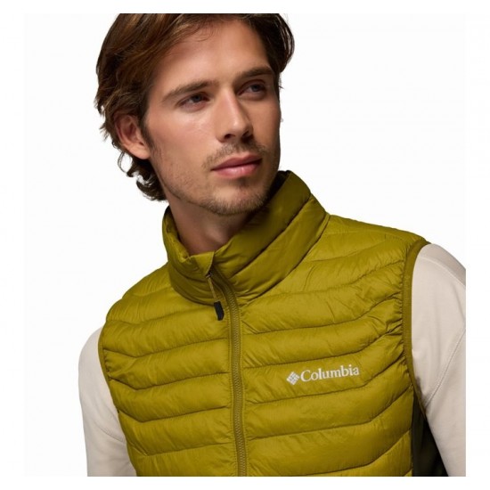 Men’s Vest Columbia Powder Pass Hybrid Vest - 2126111 Columbia Powder Pass Sleeveless Puffer Vest with Omni-SHIELD™ Technology, Recycled Polyester Insulation & Stretch Side Panels