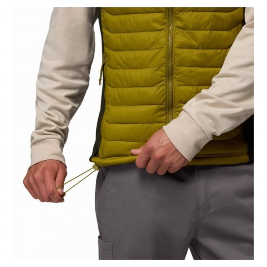 Men’s Vest Columbia Powder Pass Hybrid Vest - 2126111 Columbia Powder Pass Sleeveless Puffer Vest with Omni-SHIELD™ Technology, Recycled Polyester Insulation & Stretch Side Panels