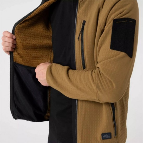 Fleece & Softshell Jacket – Helikon Tex Patriot PRO Helikon Tex Patriot PRO Men's Tactical & Outdoor Jacket featuring STORMFLEECE® technology, windproof protection, 5 pockets, an ergonomic hood, YKK® zippers, and laser-cut loop panels.
