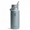 Hydro Flask Wide Mouth 32 oz (946ml) Stainless Steel Flask with Straw – Flex Straw Cap