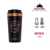 Stainless Steel Thermal Cup with Ceramic Coating - Alpintec Moka 530ml