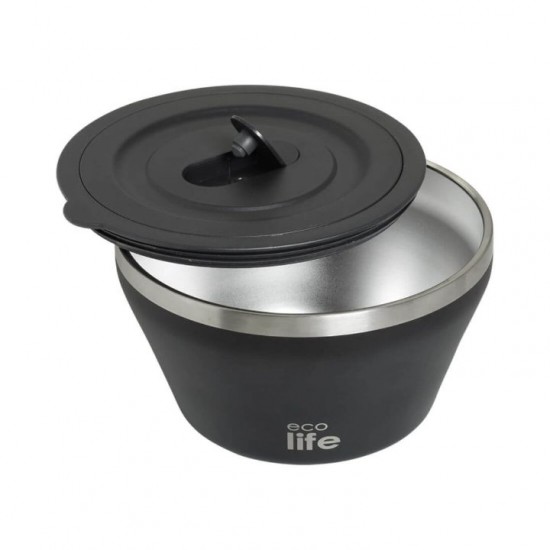 Θερμός Φαγητού Ανοξείδωτο Υδατοστεγές - Ecolife Thermos Bowl 1180ml Ecolife Thermos Bowl 1180ml ανοξείδωτο θερμός φαγητού. Υδατοστεγές, αεροστεγές, με διπλό τοίχωμα 18/8, διατήρηση θερμοκρασίας 3-4 ώρες & BPA Free