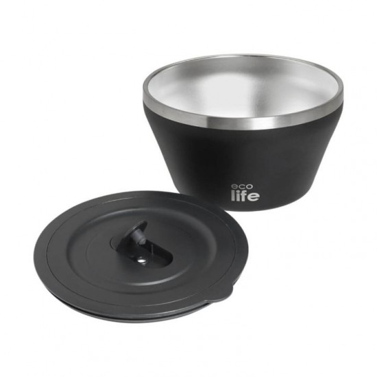 Θερμός Φαγητού Ανοξείδωτο Υδατοστεγές - Ecolife Thermos Bowl 1180ml Ecolife Thermos Bowl 1180ml ανοξείδωτο θερμός φαγητού. Υδατοστεγές, αεροστεγές, με διπλό τοίχωμα 18/8, διατήρηση θερμοκρασίας 3-4 ώρες & BPA Free