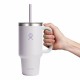 Hydro Flask 32 oz Travel Tumbler (946 ml) Stainless Steel Insulated Tumbler with Handle Insulated Hydro Flask 946ml Travel Tumbler made from premium 18/8 stainless steel, featuring an ergonomic carry handle, TempShield® double-wall vacuum insulation, and a flexible straw lid