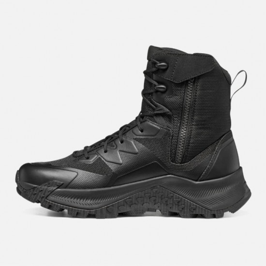 Tactical Boots - Garmont Contact 6 Zip WP Waterproof 6-Inch Garmont Tactical Boots with G-DRY Membrane, Quick-Access Side Zipper, Anti-Static Vibram Tactoor Sole, and ADD Anatomical Technology