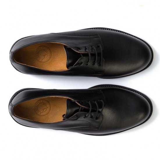 Greek leather service derby shoe 00147 in matte leather Survivors. Lightweight, with a non-slip sole, designed for Security Forces & Military