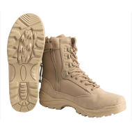  MILTEC KHAKI TACTICAL BOOTS WITH YKK ZIP