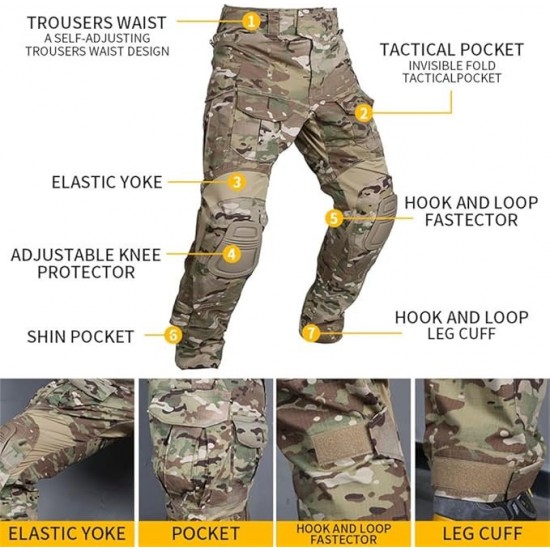 EmersonGear G3 Combat Pants - Τακτικό Παντελόνι Ripstop με Αφαιρούμενες Επιγονατίδες & Ενισχυμένη Προστασία