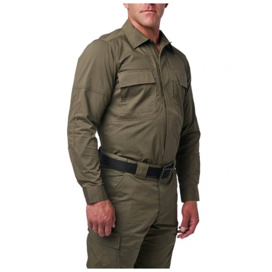 Operational Shirt - 5.11 Flex-Tac TDU Long Sleeve Shirt - 72250 5.11 Flex-Tac TDU Ripstop Shirt – Long-Sleeve Tactical Duty Shirt made from Flex-Tac® fabric with DWR coating, ReadyPocket™ pockets, and knee/elbow pad compatibility.