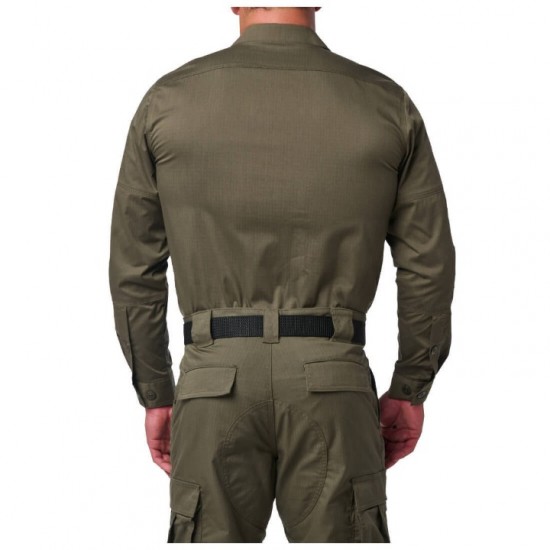 Operational Shirt - 5.11 Flex-Tac TDU Long Sleeve Shirt - 72250 5.11 Flex-Tac TDU Ripstop Shirt – Long-Sleeve Tactical Duty Shirt made from Flex-Tac® fabric with DWR coating, ReadyPocket™ pockets, and knee/elbow pad compatibility.