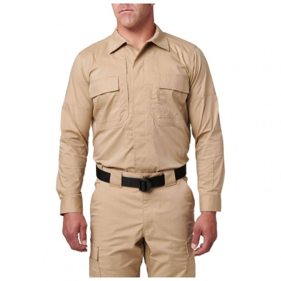 Operational Shirt - 5.11 Flex-Tac TDU Long Sleeve Shirt - 72250 5.11 Flex-Tac TDU Ripstop Shirt – Long-Sleeve Tactical Duty Shirt made from Flex-Tac® fabric with DWR coating, ReadyPocket™ pockets, and knee/elbow pad compatibility.