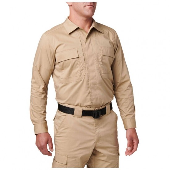 Operational Shirt - 5.11 Flex-Tac TDU Long Sleeve Shirt - 72250 5.11 Flex-Tac TDU Ripstop Shirt – Long-Sleeve Tactical Duty Shirt made from Flex-Tac® fabric with DWR coating, ReadyPocket™ pockets, and knee/elbow pad compatibility.