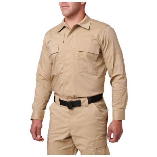 Operational Shirt - 5.11 Flex-Tac TDU Long Sleeve Shirt - 72250 5.11 Flex-Tac TDU Ripstop Shirt – Long-Sleeve Tactical Duty Shirt made from Flex-Tac® fabric with DWR coating, ReadyPocket™ pockets, and knee/elbow pad compatibility.