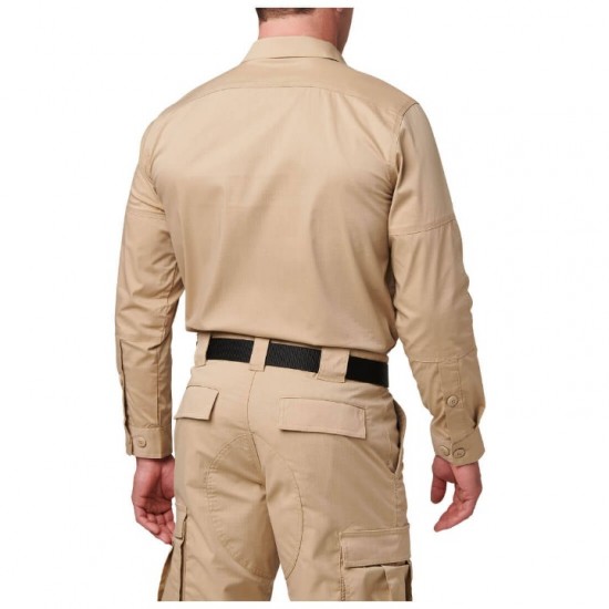 Operational Shirt - 5.11 Flex-Tac TDU Long Sleeve Shirt - 72250 5.11 Flex-Tac TDU Ripstop Shirt – Long-Sleeve Tactical Duty Shirt made from Flex-Tac® fabric with DWR coating, ReadyPocket™ pockets, and knee/elbow pad compatibility.