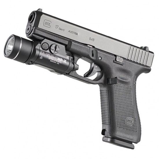 Φακός Όπλου Streamlight TLR-1 HP-X - 1300 Lumens Streamlight TLR-1 HP-X Επιχειρησιακός φακός όπλου. Ισχύς 1.300 Lumens, εμβέλεια 555m, Multi-Fuel (SL-B9 / CR123A), αδιάβροχος IPX7 & αλλαγή μπαταρίας από μπροστά