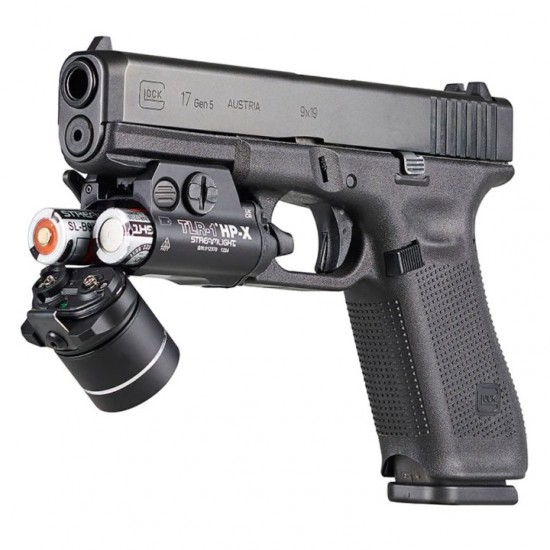 Φακός Όπλου Streamlight TLR-1 HP-X - 1300 Lumens Streamlight TLR-1 HP-X Επιχειρησιακός φακός όπλου. Ισχύς 1.300 Lumens, εμβέλεια 555m, Multi-Fuel (SL-B9 / CR123A), αδιάβροχος IPX7 & αλλαγή μπαταρίας από μπροστά