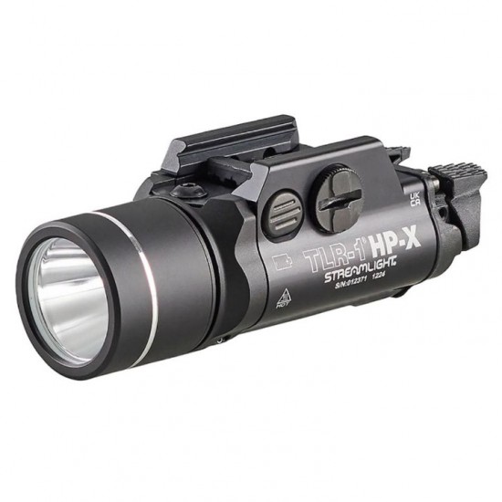 Φακός Όπλου Streamlight TLR-1 HP-X - 1300 Lumens Streamlight TLR-1 HP-X Επιχειρησιακός φακός όπλου. Ισχύς 1.300 Lumens, εμβέλεια 555m, Multi-Fuel (SL-B9 / CR123A), αδιάβροχος IPX7 & αλλαγή μπαταρίας από μπροστά
