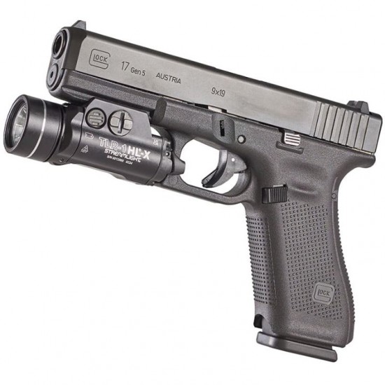 Ισχυρός Φακός Όπλου Streamlight TLR-1 HL-X 1500 Lumens Streamlight TLR-1 HL®-X Φακός Ράγας Πιστολιού 1500 Lumens 20.000 candela, Multi-Fuel (SL-B9 USB-C ή CR123A), μπροστινή υποδοχή μπαταρίας & αδιαβροχοποίηση IPX7
