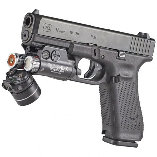 Ισχυρός Φακός Όπλου Streamlight TLR-1 HL-X 1500 Lumens Streamlight TLR-1 HL®-X Φακός Ράγας Πιστολιού 1500 Lumens 20.000 candela, Multi-Fuel (SL-B9 USB-C ή CR123A), μπροστινή υποδοχή μπαταρίας & αδιαβροχοποίηση IPX7