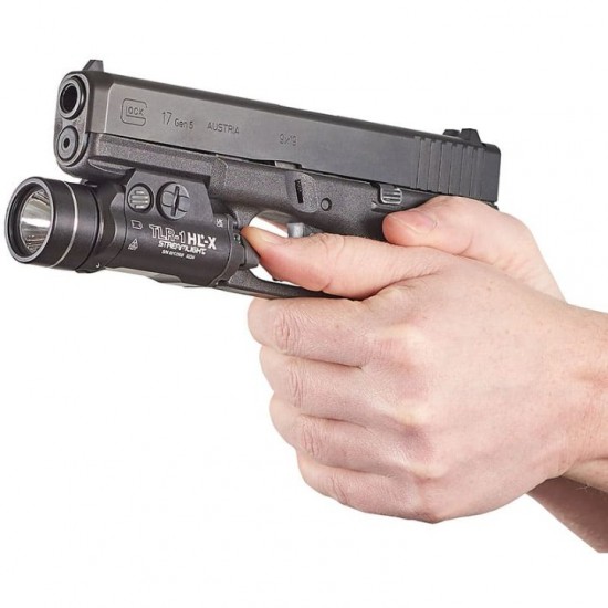 Ισχυρός Φακός Όπλου Streamlight TLR-1 HL-X 1500 Lumens Streamlight TLR-1 HL®-X Φακός Ράγας Πιστολιού 1500 Lumens 20.000 candela, Multi-Fuel (SL-B9 USB-C ή CR123A), μπροστινή υποδοχή μπαταρίας & αδιαβροχοποίηση IPX7