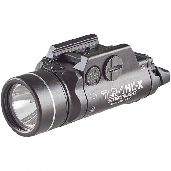 Ισχυρός Φακός Όπλου Streamlight TLR-1 HL-X 1500 Lumens Streamlight TLR-1 HL®-X Φακός Ράγας Πιστολιού 1500 Lumens 20.000 candela, Multi-Fuel (SL-B9 USB-C ή CR123A), μπροστινή υποδοχή μπαταρίας & αδιαβροχοποίηση IPX7