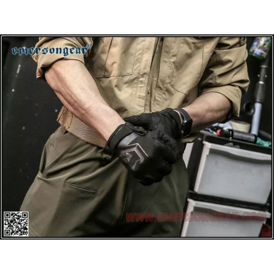 Ελαφριά Τακτικά Γάντια EmersonGear με Παλάμη από Δέρμα PU, Συμβατότητα με Οθόνες Αφής, Προστασία Καρπού από Θερμοπλαστικό Καουτσούκ και Αεριζόμενο Ύφασμα