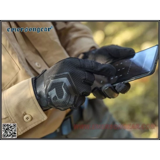 Ελαφριά Τακτικά Γάντια EmersonGear με Παλάμη από Δέρμα PU, Συμβατότητα με Οθόνες Αφής, Προστασία Καρπού από Θερμοπλαστικό Καουτσούκ και Αεριζόμενο Ύφασμα