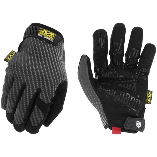 Γάντια Mechanix The Original Carbon Black Edition (MGCB-58). Επετειακή έκδοση 30 ετών, υλικό TrekDry®, συνθετικό δέρμα touchscreen & σιλικόνη