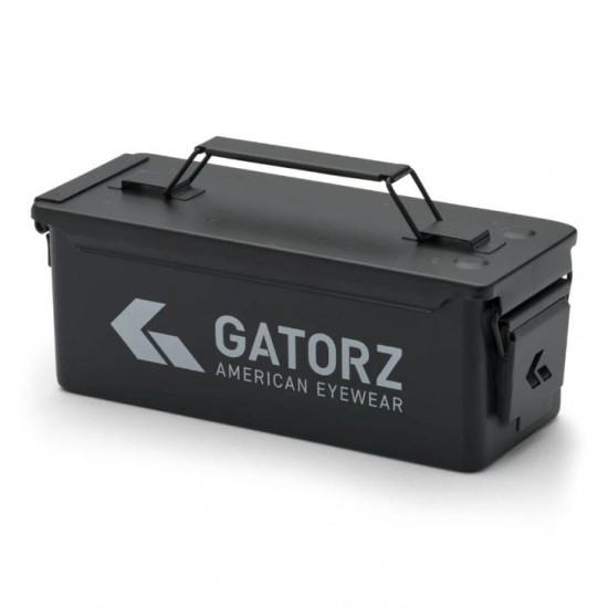Μεταλλική αδιάβροχη θήκη γυαλιών Gatorz Ammo Can Case σε σχέδιο κουτιού πυρομαχικών. Διαθέτει αφαιρούμενο αφρώδες υλικό για απόλυτη προστασία των γυαλιών Gatorz
