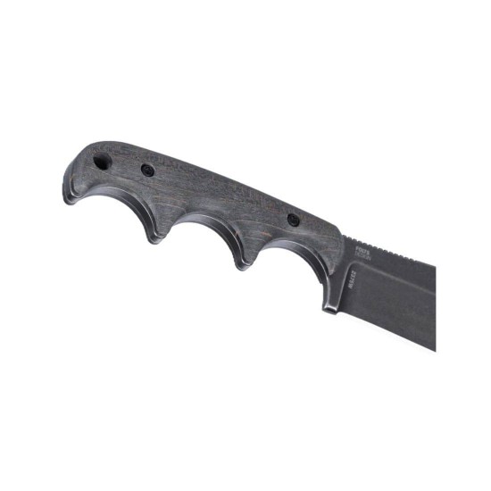 CRKT Minimalist Nessmuk Wood Knife with Sheath CRKT Minimalist Nessmuk Wood collectible knife with 12C27 Sandvik blade, Stonewash finish, stabilized wood handle & thermoplastic sheath