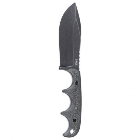 CRKT Minimalist Nessmuk Wood Knife with Sheath CRKT Minimalist Nessmuk Wood collectible knife with 12C27 Sandvik blade, Stonewash finish, stabilized wood handle & thermoplastic sheath