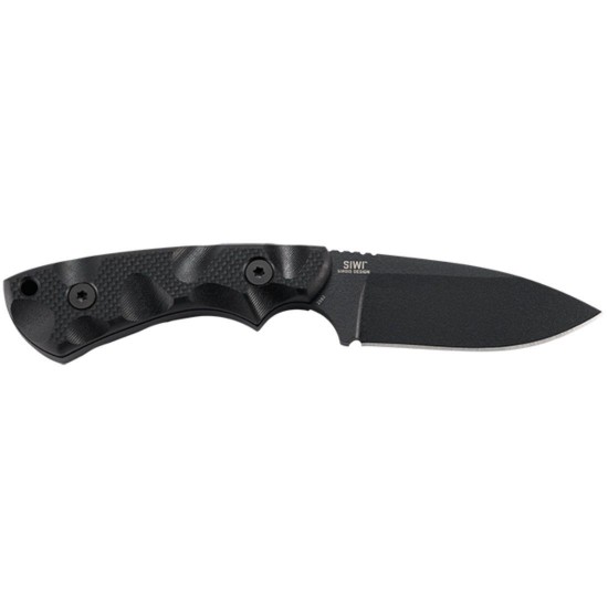 CRKT SIWI Knife Black - SK-5 Steel with Sheath CRKT SIWI fixed-blade tactical knife with SK-5 steel and sheath. Compact, extremely durable with a 5.08mm blade thickness. Ideal for outdoor & tactical use