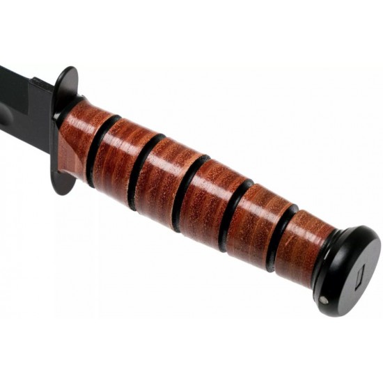 Θρυλικό μαχαίρι σταθερής λεπίδας KA-BAR Single Mark 1320 από ανθρακούχο ατσάλι 1095 Cro-Van, δερμάτινη λαβή & δερμάτινη θήκη. Ιδανικό για outdoor, tactical & survival