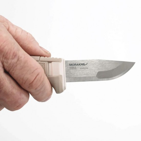 Morakniv Amberg Compact - Συμπαγές Μαχαίρι Ακριβείας από Σουηδικό Ατσάλι 12C27 με Scandi Grind & Συμβατότητα με Σπινθηριστή