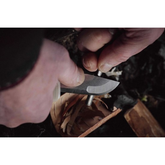 Morakniv Amberg Compact - Συμπαγές Μαχαίρι Ακριβείας από Σουηδικό Ατσάλι 12C27 με Scandi Grind & Συμβατότητα με Σπινθηριστή