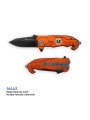 Tactical & Rescue Folding Knife AlpinPro Security 16442 – With Glass Breaker & Seatbelt Cutter
