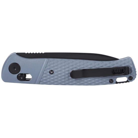 CRKT Counterpart Crossbar Lock Folding Knife - K430GKP CRKT Counterpart Crossbar Lock K430GKP folding knife by Ken Onion. 12C27 Sandvik Drop Point blade, IKBS bearings, gray GFRN handle & weight of 59.5g