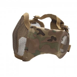 Μάσκα Airsoft Προστασίας Μισού Προσώπου & Αυτιών (Μεταλλικό Πλέγμα) - Strike System Multicam