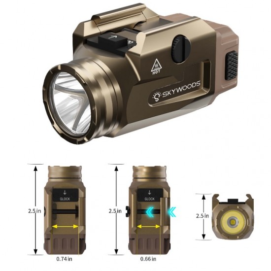 SKYWOODS PL520 Tactical Φακός Όπλου 520 Lumens - IP66 Αδιάβροχος
