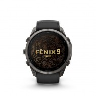 Garmin Fenix 9 Pro 51mm AMOLED Sapphire Carbon Gray DLC Titanium Smartwatch with Black & Pebble Gray Band