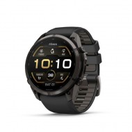 Garmin Fenix 9 Pro 51mm AMOLED Sapphire Carbon Gray DLC Titanium Smartwatch with Black & Pebble Gray Band