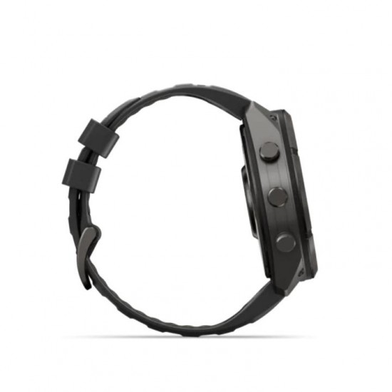 Ρολόι Smartwatch Garmin Fenix 9 Pro inReach - 51mm AMOLED Sapphire Carbon Gray DLC Titanium με Μαύρο & Pebble Gray Λουράκι Smartwatch Garmin fēnix 9 Pro inReach 51mm AMOLED Sapphire Carbon Gray DLC Titanium (GA-010-04337-11). Τεχνολογία δορυφορικής επικοινωνίας inReach, οθόνη AMOLED, πλαίσιο τιτανίου & φακός LED